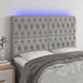 Tăblie de pat cu LED, gri deschis, 160x7x118/128 cm, textil - WALTI WALTI