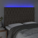 Tăblie de pat cu LED, gri taupe, 160x7x118/128 cm, textil - WALTI WALTI