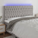 Tăblie de pat cu LED, gri deschis, 180x7x118/128 cm, textil - WALTI WALTI