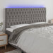 Tăblie de pat cu LED, gri închis, 180x7x118/128 cm, textil - WALTI WALTI