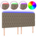 Tăblie de pat cu LED, gri taupe, 180x7x118/128 cm, textil - WALTI WALTI