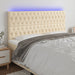 Tăblie de pat cu LED, crem, 180x7x118/128 cm, textil - WALTI WALTI