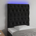 Tăblie de pat cu LED, negru, 80x7x118/128 cm, catifea - WALTI WALTI