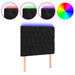 Tăblie de pat cu LED, negru, 90x7x118/128 cm, catifea - WALTI WALTI