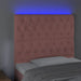 Tăblie de pat cu LED, roz, 90x7x118/128 cm, catifea - WALTI WALTI