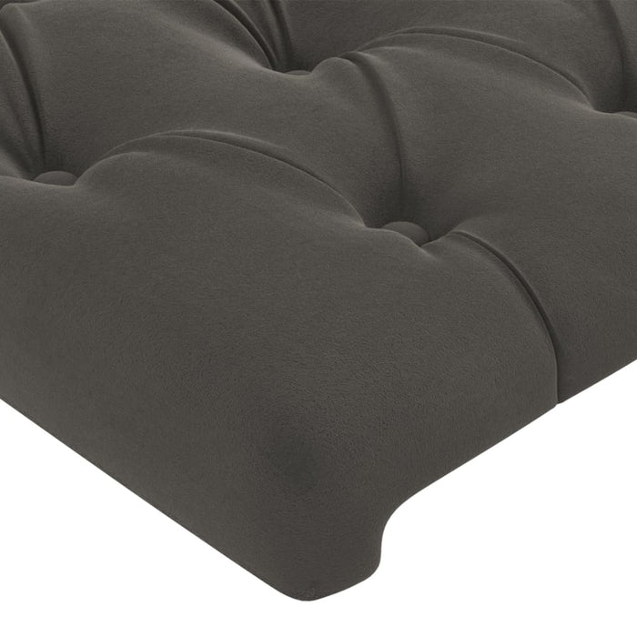 Tăblie de pat cu LED, gri închis, 100x7x118/128 cm, textil - WALTI WALTI