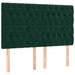 Tăblie de pat cu LED, verde închis, 160x7x118/128 cm, catifea - WALTI WALTI