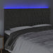 Tăblie de pat cu LED, gri închis, 180x7x118/128 cm, catifea - WALTI WALTI