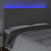 Tăblie de pat cu LED, gri deschis, 200x7x118/128 cm, catifea - WALTI WALTI