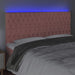 Tăblie de pat cu LED, roz, 200x7x118/128 cm, catifea - WALTI WALTI