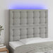 Tăblie de pat cu LED, gri deschis, 80x5x118/128 cm, textil - WALTI WALTI