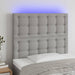 Tăblie de pat cu LED, gri deschis, 90x5x118/128 cm, textil - WALTI WALTI