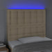 Tăblie de pat cu LED, crem, 100x5x118/128 cm, textil - WALTI WALTI