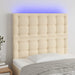 Tăblie de pat cu LED, crem, 100x5x118/128 cm, textil - WALTI WALTI