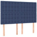 Tăblie de pat cu LED, albastru, 144x5x118/128 cm, textil - WALTI WALTI