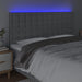 Tăblie de pat cu LED, gri deschis, 160x5x118/128 cm, textil - WALTI WALTI