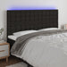 Tăblie de pat cu LED, negru, 160x5x118/128 cm, textil - WALTI WALTI