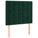 Tăblie de pat cu LED, verde închis, 80x5x118/128 cm, catifea - WALTI WALTI