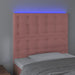 Tăblie de pat cu LED, roz, 80x5x118/128 cm, catifea - WALTI WALTI
