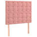 Tăblie de pat cu LED, roz, 80x5x118/128 cm, catifea - WALTI WALTI