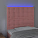 Tăblie de pat cu LED, roz, 90x5x118/128 cm, catifea - WALTI WALTI