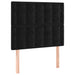 Tăblie de pat cu LED, negru, 100x5x118/128 cm, catifea - WALTI WALTI