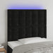 Tăblie de pat cu LED, negru, 100x5x118/128 cm, catifea - WALTI WALTI
