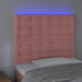 Tăblie de pat cu LED, roz, 100x5x118/128 cm, catifea - WALTI WALTI