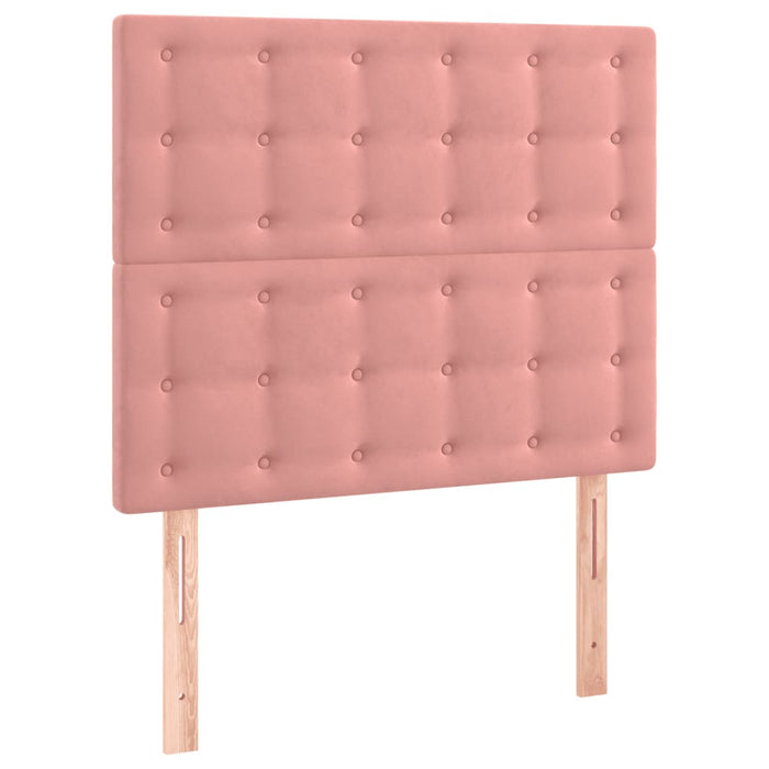 Tăblie de pat cu LED, roz, 100x5x118/128 cm, catifea - WALTI WALTI