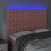 Tăblie de pat cu LED, roz, 144x5x118/128 cm, catifea - WALTI WALTI