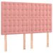 Tăblie de pat cu LED, roz, 144x5x118/128 cm, catifea - WALTI WALTI