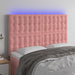 Tăblie de pat cu LED, roz, 144x5x118/128 cm, catifea - WALTI WALTI