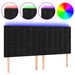 Tăblie de pat cu LED, negru, 160x5x118/128 cm, catifea - WALTI WALTI