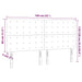 Tăblie de pat cu LED, albastru închis, 160x5x118/128cm, catifea - WALTI WALTI