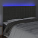 Tăblie de pat cu LED, gri închis, 180x5x118/128 cm, catifea - WALTI WALTI