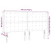 Tăblie de pat cu LED, albastru închis, 180x5x118/128cm, catifea - WALTI WALTI