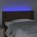 Tăblie de pat cu LED, maro închis, 83x16x78/88 cm, textil - WALTI WALTI