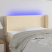 Tăblie de pat cu LED, crem, 83x16x78/88 cm, textil - WALTI WALTI