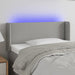 Tăblie de pat cu LED, gri deschis, 93x16x78/88 cm, textil - WALTI WALTI