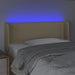 Tăblie de pat cu LED, crem, 93x16x78/88 cm, textil - WALTI WALTI
