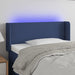 Tăblie de pat cu LED, albastru, 93x16x78/88 cm, textil - WALTI WALTI