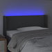 Tăblie de pat cu LED, gri închis, 103x16x78/88 cm, textil - WALTI WALTI
