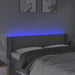 Tăblie de pat cu LED, gri deschis, 147x16x78/88 cm, textil - WALTI WALTI