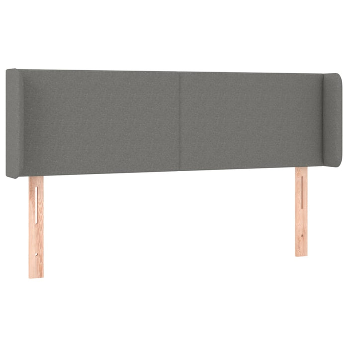 Tăblie de pat cu LED, gri închis, 147x16x78/88 cm, textil - WALTI WALTI