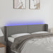 Tăblie de pat cu LED, gri închis, 147x16x78/88 cm, textil - WALTI WALTI