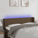 Tăblie de pat cu LED, maro închis, 147x16x78/88 cm, textil - WALTI WALTI