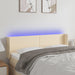 Tăblie de pat cu LED, crem, 147x16x78/88 cm, textil - WALTI WALTI