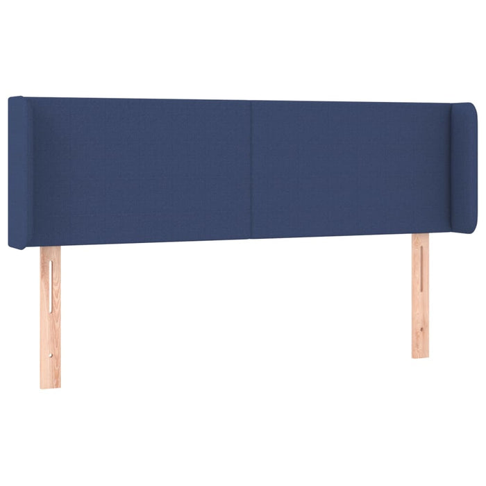 Tăblie de pat cu LED, albastru, 147x16x78/88 cm, textil - WALTI WALTI