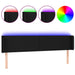 Tăblie de pat cu LED, negru, 163x16x78/88 cm, textil - WALTI WALTI
