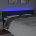 Tăblie de pat cu LED, albastru, 163x16x78/88 cm, textil - WALTI WALTI
